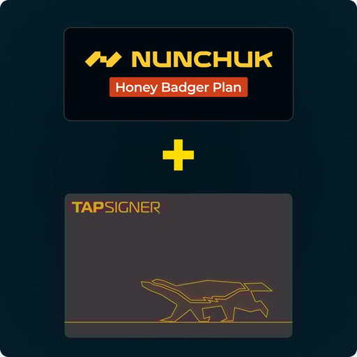 TAPSIGNER + Honey Badger Plan
