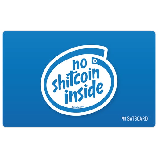 SATSCARD™ No Shitcoin Inside