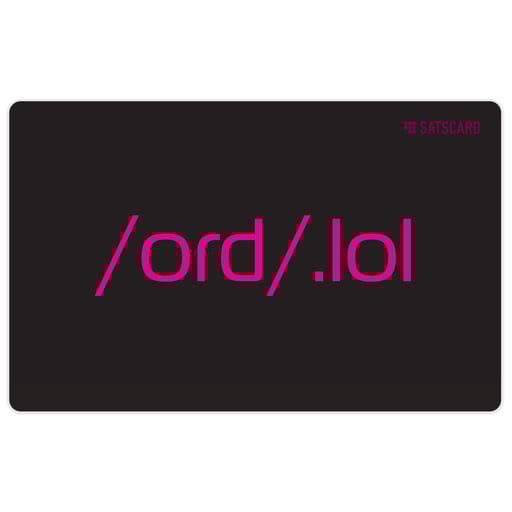 SATSCARD™ ord.lol